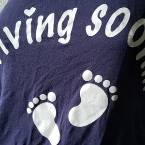 Graphic Maternity tee arriving soon size small Blue thumbnail 5