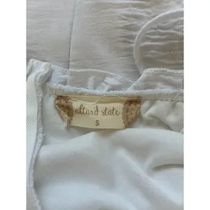 Altar'd State‎ White Ruffle Spaghetti Strap Mini Dress Textured Fit Flare Size S thumbnail 6