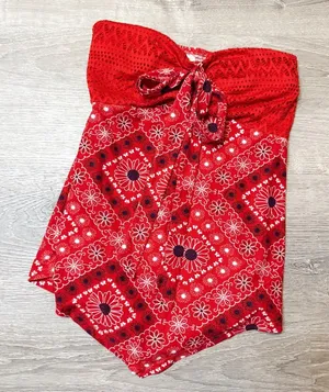 •NO BOUNDARIES• HANDKERCHIEF STRAPLESS TOP thumbnail 1