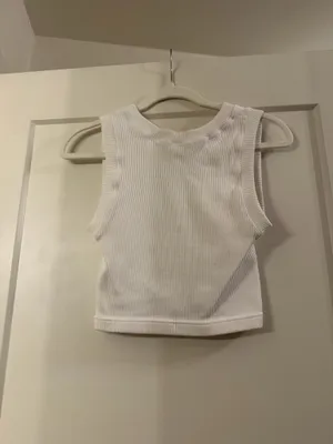 By Together White Ribbed Athletic Tank thumbnail 4