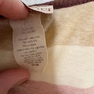 AGaci Vintage Striped Y2K 90s Henley Tee Top with Faux Cami Insert Size M thumbnail 4