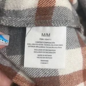 ✨HFX Shirt Sz Medium Jacket Relaxed Fit Drop Shoulder Pockets Gray/Brown✨ thumbnail 9