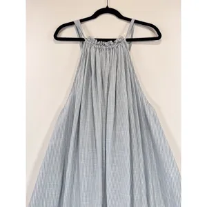Free People Maxi Dress Blue Paradise and Back Striped Tasseled Flowy Boho Small thumbnail 9
