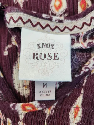 Knox Rose Purple Print Boho Mini Dress Size Medium Flaw thumbnail 10