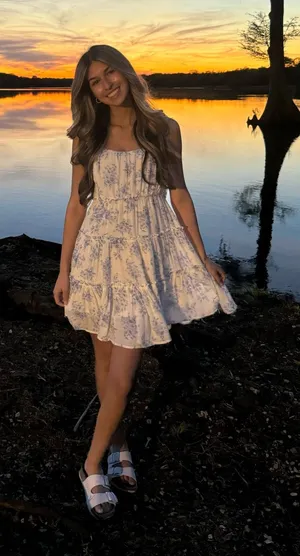 Blue floral dress Size XS thumbnail 1