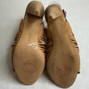 Vince Camuto Women Tan Strappy Cage Open Toe Heel Sandals Size 8 thumbnail 8