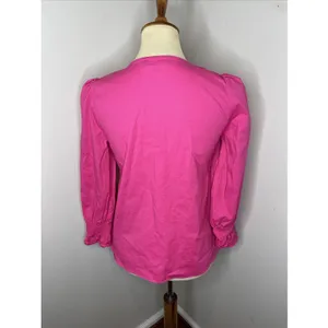 Tuckernuck Pomander Place Easton Blouse Hot Pink‎ Size Small thumbnail 5