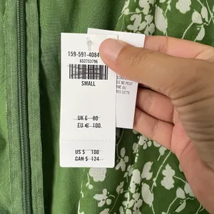 Abercrombie & Fitch Long Sleeve Cutout Mni Dress Green Floral Boho Size Small thumbnail 5