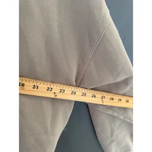 Brandy Melville Y2k Oversized Zip Up Hoodie Tan Beige Fleece Lined One Size thumbnail 6