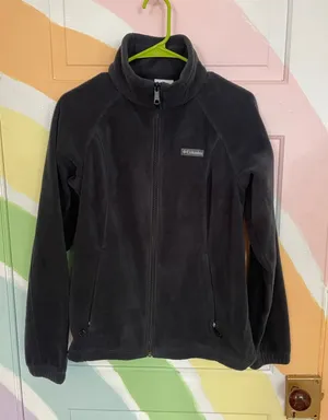 Columbia Benton Springs Fleece Jacket Womens M Black Full Zip Outdoor thumbnail 1