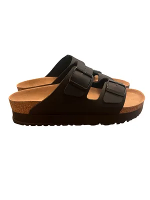 Birkenstock Papillio Black Arizona Flex Double Strap Platform Sandals 11 Narrow thumbnail 2