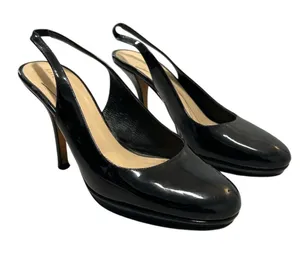 Kate Spade Women's Black‎ Patent Leather Slingback Pumps Size 7 thumbnail 1