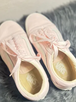 Vans Old Skool Low Top Sneakers in Pale Pink with White Stripe Sneaker Size 8.5 thumbnail 8