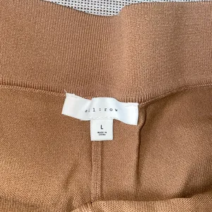 All:Row Knit Lounge Pants Size Large Brown Tan Wide Leg Cozy Minimalist thumbnail 2