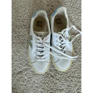 Veja Campo Canvas Sneakers Shoes White Blue - Women's Size 6 thumbnail 4