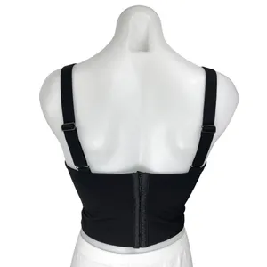 Country Road Women's Black Sleeveless Sweetheart Neck Corset Crop Tank Top Sz S thumbnail 2