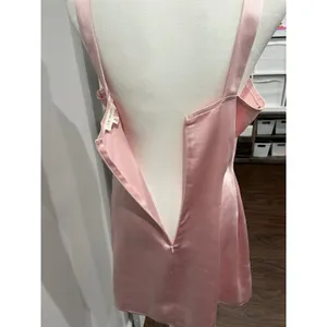 LA Hearts Pink Satin‎ Cami Mini Dress Square Neck Spaghetti Strap Size M thumbnail 5