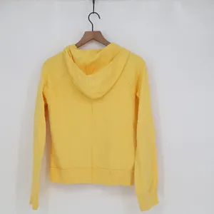 Banzai Hoodie Womens S/M Zip Up Yellow Raglan Sleeve Cotton USA Good thumbnail 10