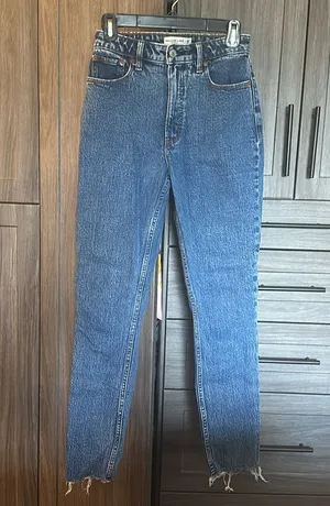 Abercrombie Curve Love Cutoff Skinny Jeans thumbnail 1