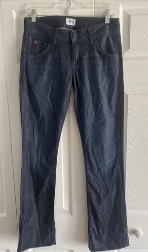 Hudson Beth Baby Bootcut Womens Size 27 Dark Wash Flap Pocket Jeans Denim USA‎ thumbnail 1