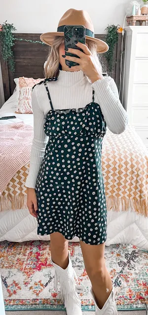 Divided Sunflower Mini Dress thumbnail 1