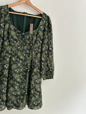J.Crew Floral Green Mini Dress thumbnail 5