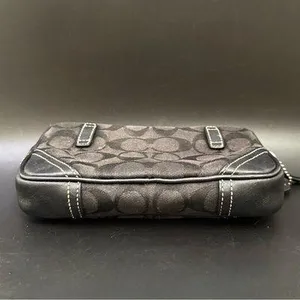 COACH Black Jacquard Canvas Fanny Pack Waist Belt Bag NO BELT thumbnail 2