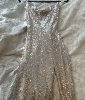 Windsor Champagne Sequin Prom Dress thumbnail 1