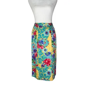 Adrianna Papell Size 6 Vintage Two Piece‎ Skirt Top Suit Set 100% Silk Floral thumbnail 11