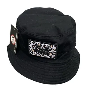 CALI STRONG Reversible Bucket Hat Leopard Print NEW Black thumbnail 1