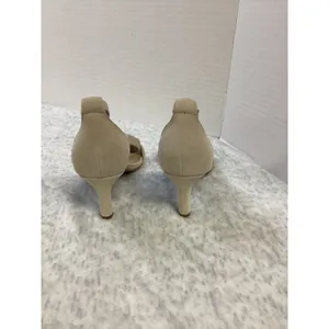 NYDJ Addie02 Sand Suede Heeled Sandals Womens Size‎ 5 Nude Open Toe Kitten Heel thumbnail 5