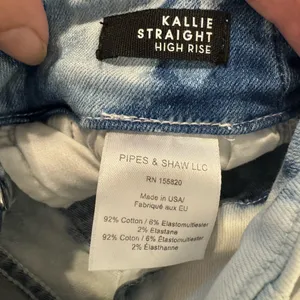 Veronica Beard Kallie Tie Dye High Rise Straight Leg Crop Jeans Bleached Size 23 thumbnail 9