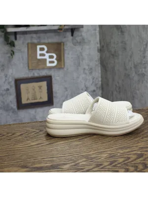 NWT Clarks Drift Twist Wedge Slide Sandals 26181604 Cream Off White 8M thumbnail 11