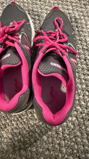 New Balance Women's Charcoal and Hot Pink Ribbon Awareness Running Sneakers thumbnail 3