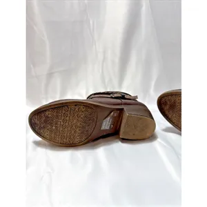 Jellypop Brown Leather Ankle Boots Women's 7.5M Zippered thumbnail 6