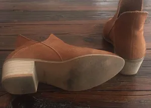 Brown suede booties thumbnail 5