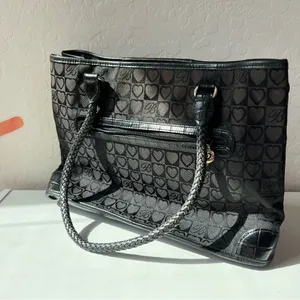 Brighton Black Canvas with Leather Detail Purse thumbnail 4