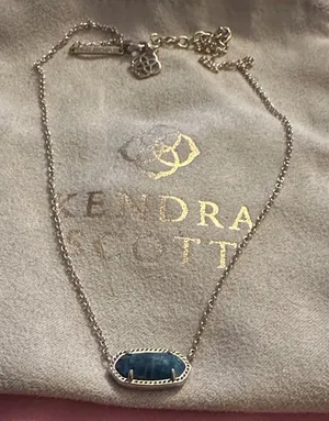 Gold Necklace with Green Pendant by Kendra Scott thumbnail 1