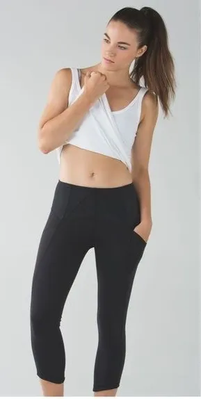 Lululemon‎ exquisite crop high rise black 2 thumbnail 1