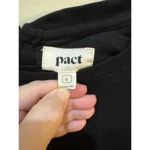 Pact Black‎ Organic Cotton All Day Easy Boho Resort Overall Jumpsuit Size Large thumbnail 5