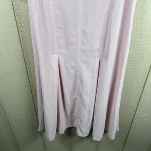NEW By Anthropologie Modern Sheer Midi Dress Womens 12 Violet Ice Pink Romantic thumbnail 3