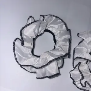 White & Black Stretchy Hair Scrunchie and Choker thumbnail 3
