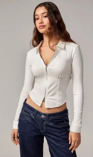 Urban Outfitters Zip Through Shirt thumbnail 1