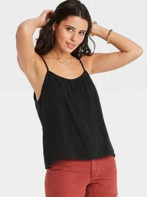 Universal Threads Black Gauze Tank Top 3X New With Tags thumbnail 3