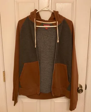 Arizona Jean Co Brown And Gray Performance Hoodie Fleece Jacket thumbnail 3