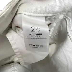 Mother Denim Looker Ankle Fray Jeans in Glass Slipper‎ White Size 26 thumbnail 16