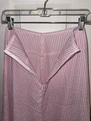 SheIn Pink and White Striped Maxi Skirt thumbnail 3