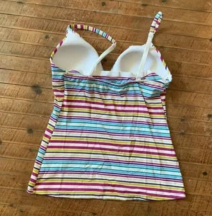 Victoria’s Secret Body rainbow striped IPEX 34B tankini top thumbnail 3