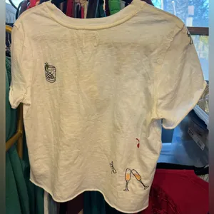 NWT Anthropologie Maeve The Caitlin Embroidered Boxy Tee - drinks - small thumbnail 9