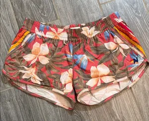 Aviator Nation womens size small Floral 5 stripe Board Shorts swim HTF! thumbnail 1